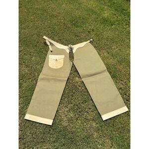 Vintage Canvas Ranch Chaps Cowboy Western Rodeo Equestrian‎ Riding Gear